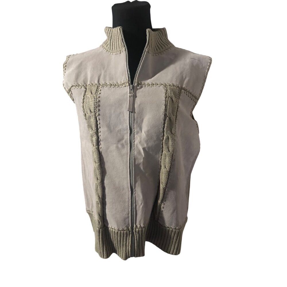 Designers Studio Originals tan suede vest size L